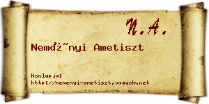Neményi Ametiszt névjegykártya